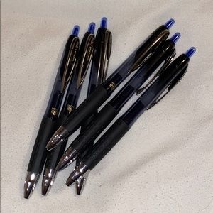 Set of 6 NEW Uniball Signo Micro 207 Blue Ink Pens